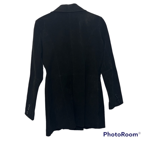 Black Leather Coat - Picture 2 of 3